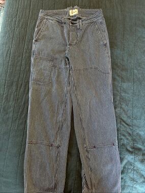 Imperfects Blue & White Stripe Workwear Pants